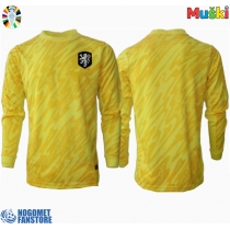 Nizozemska Golmanski Gostujuci Dres EP 2024 Dugi Rukav